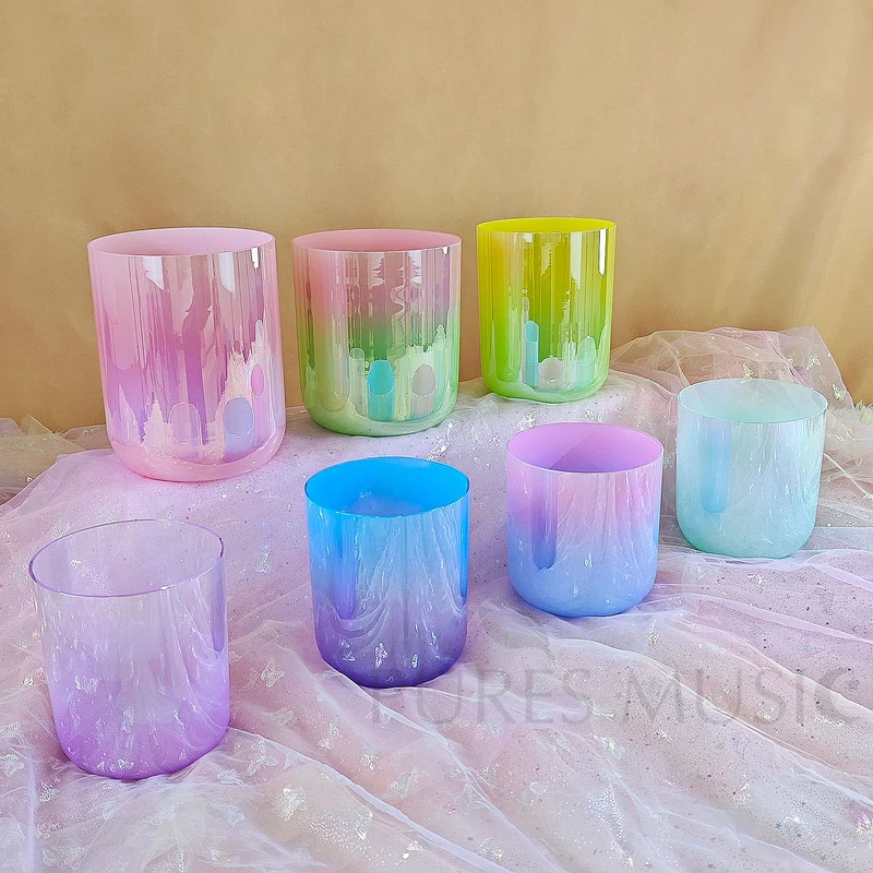 7-Piece Dreamy Alchemy Crystal Singing Bowl Set for Chakra Healing & Sound Baths