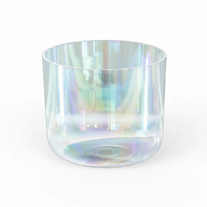 Iridescent Aura Quartz Crystal Singing Bowl - Holographic Rainbow Sound Healing