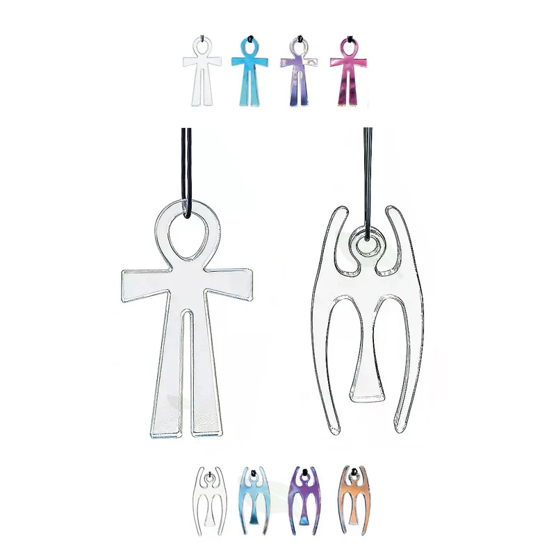 99.99% Pure Quartz Crystal Angel Pendant Sound Healing Necklace