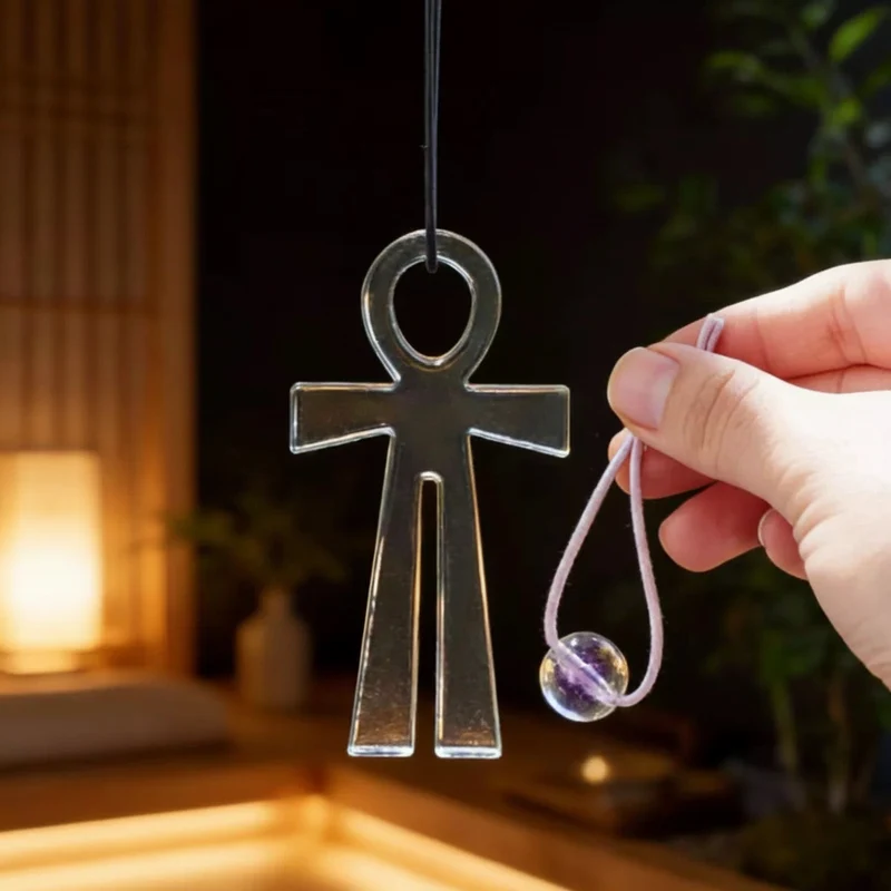 99.99% Pure Quartz Crystal Angel Pendant Sound Healing Necklace