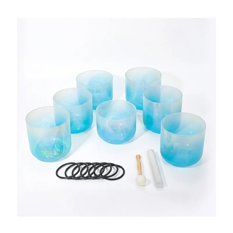 Blue Series Crystal Singing Bowl Set – Sound Bath Kit with Etheric Resonance