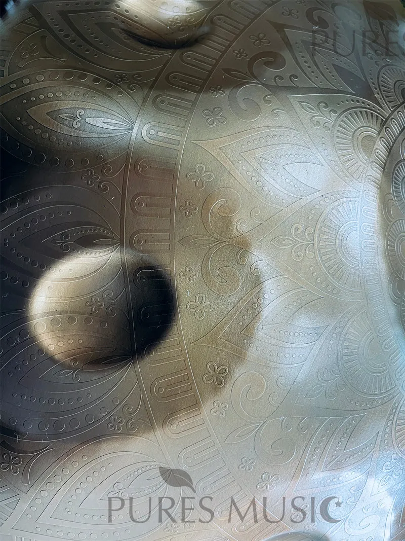 Datura Mandala Handpan Drum 2nd Generation Ember Steel