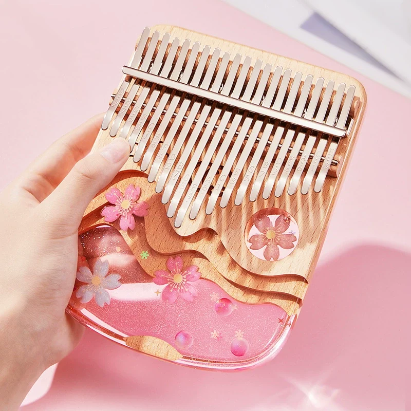 Acrylic Kalimba Resin 17|21 Key Sakura Finger Thumb Piano