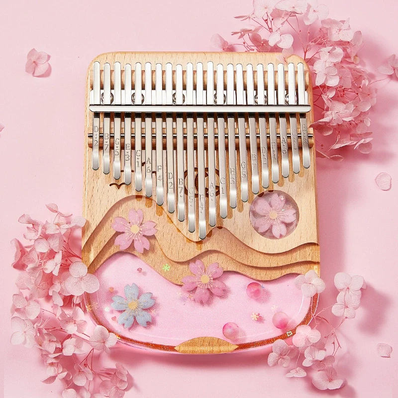 Acrylic Kalimba Resin 17|21 Key Sakura Finger Thumb Piano