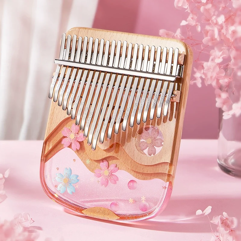 Acrylic Kalimba Resin 17|21 Key Sakura Finger Thumb Piano