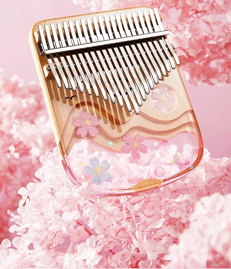 Acrylic Kalimba Resin 17|21 Key Sakura Finger Thumb Piano