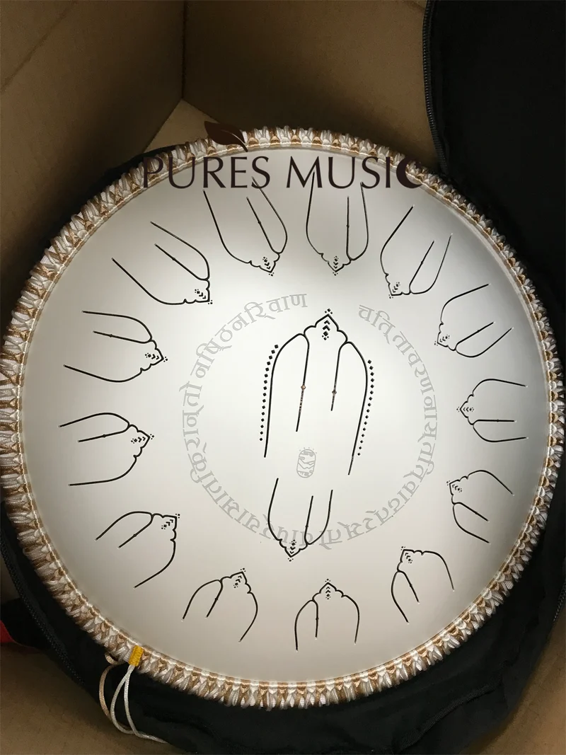 Hluru Tongue Drum for Meditation Healing Electric EQ 14" 15 Notes