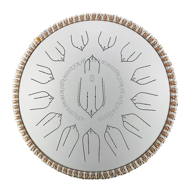 Hluru Tongue Drum for Meditation Healing Electric EQ 14" 15 Notes