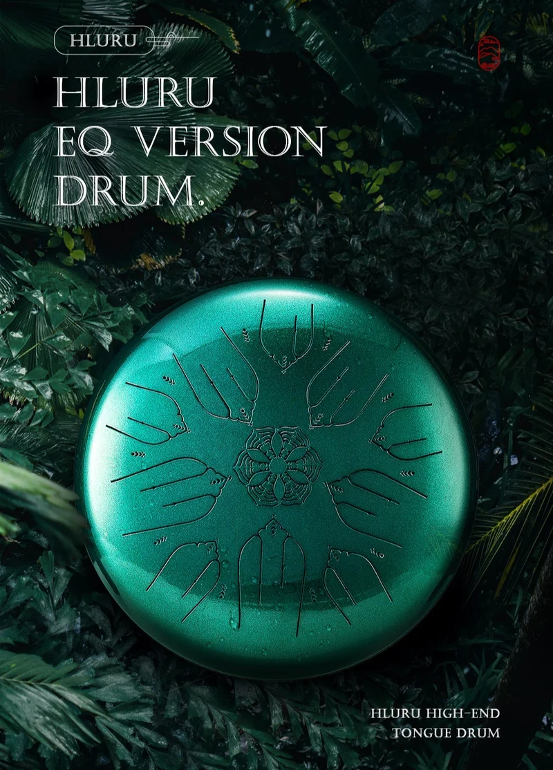 Hluru Tongue Drum 432Hz Electric 12" 10 Notes for Sound Healing