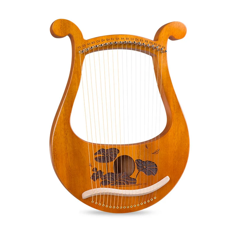 19 String Lyre Portable Wooden Harp for Beginners