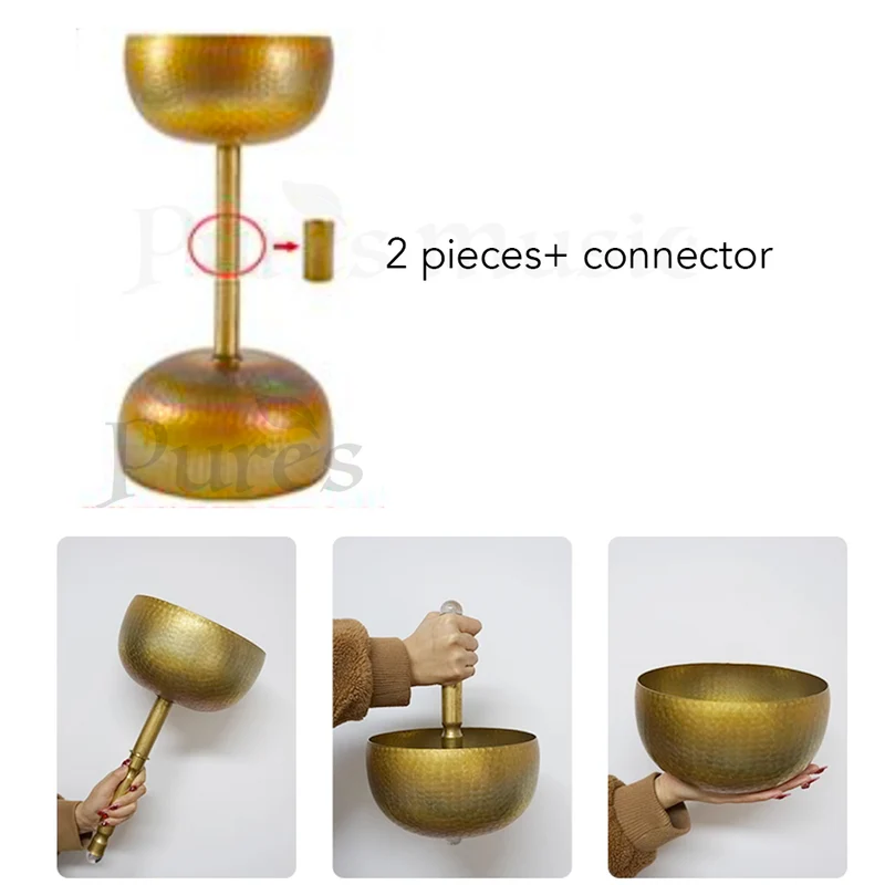 Handle Singing Bowl Metal Tibetan Sound Healing Bowl Yoga Meditation