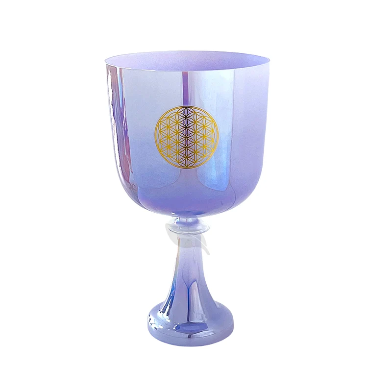 Flower of Life Purple Crystal Singing Chalice Sound Chakra Meditation