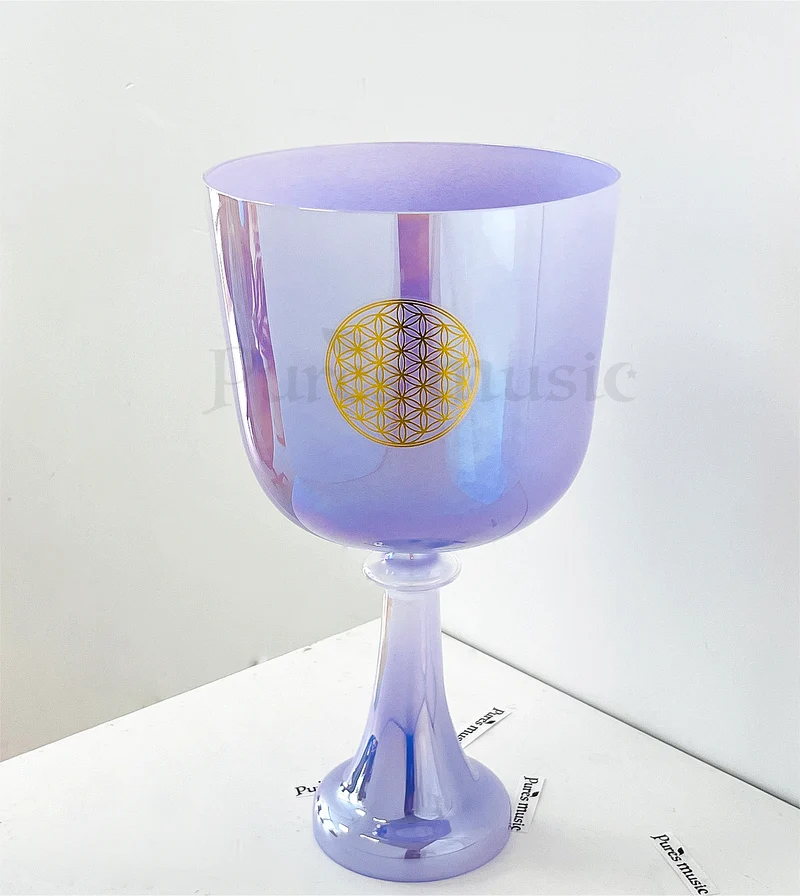 Flower of Life Purple Crystal Singing Chalice Sound Chakra Meditation