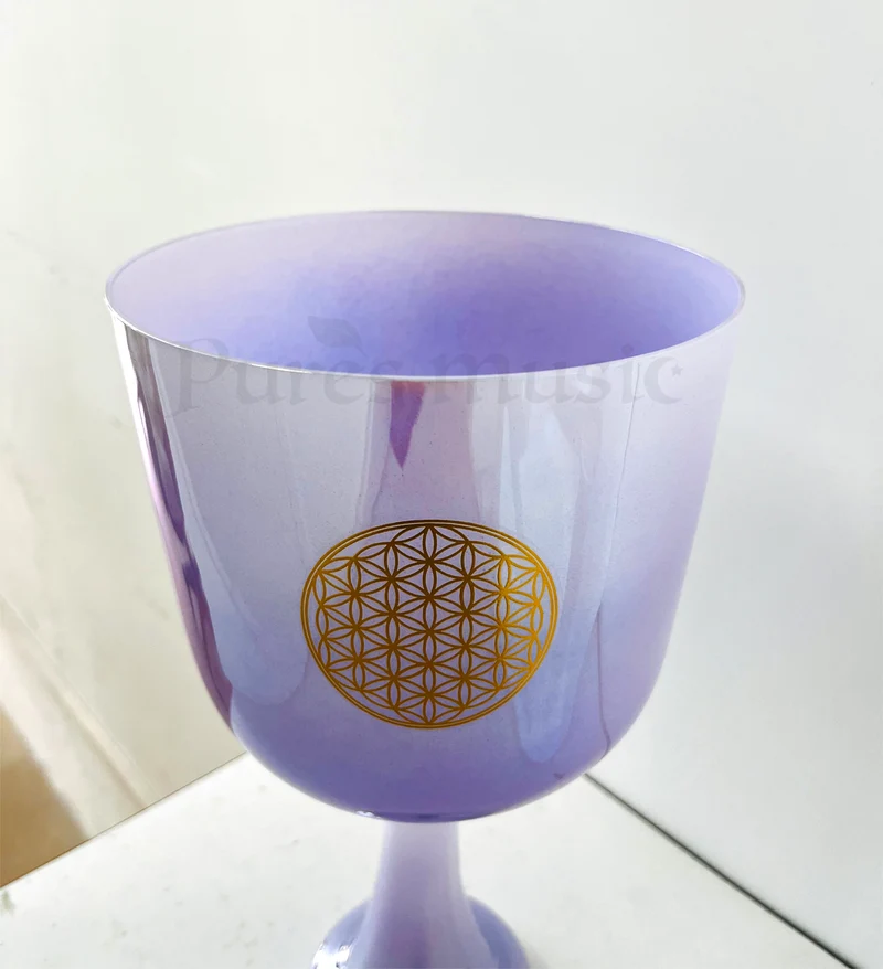 Flower of Life Purple Crystal Singing Chalice Sound Chakra Meditation