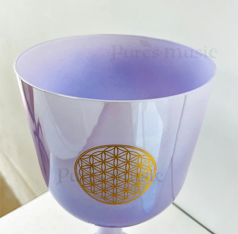 Flower of Life Purple Crystal Singing Chalice Sound Chakra Meditation
