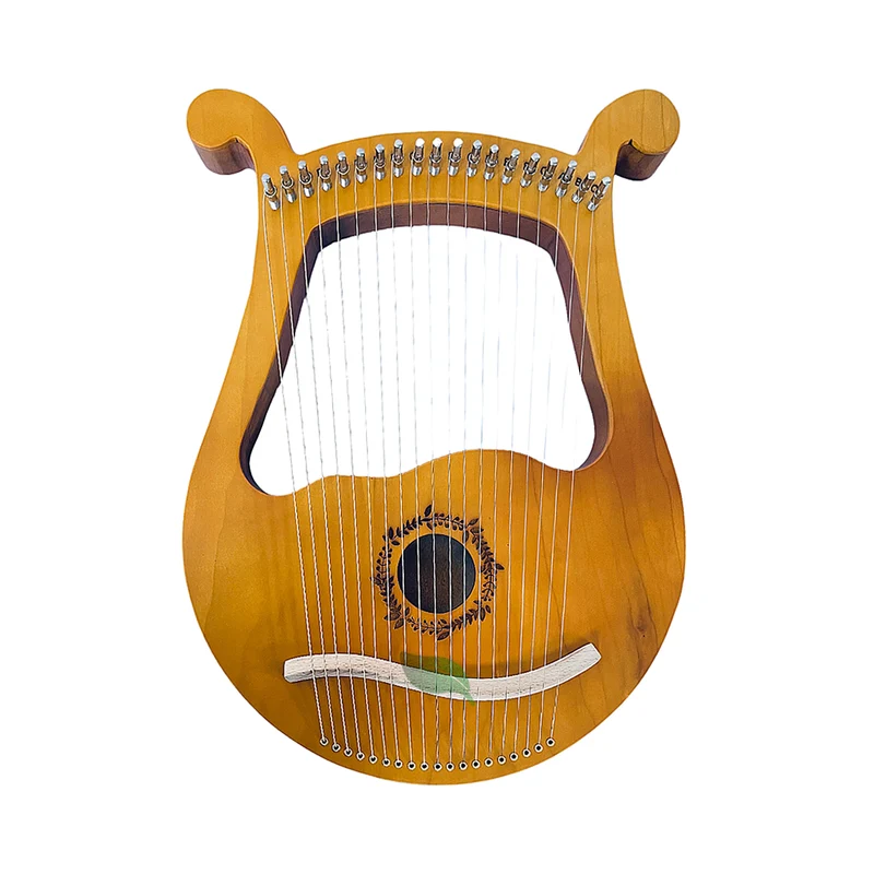 Lyre With Leaf Wreath Design Lyre Harp Relaxation Instrument for Beginners