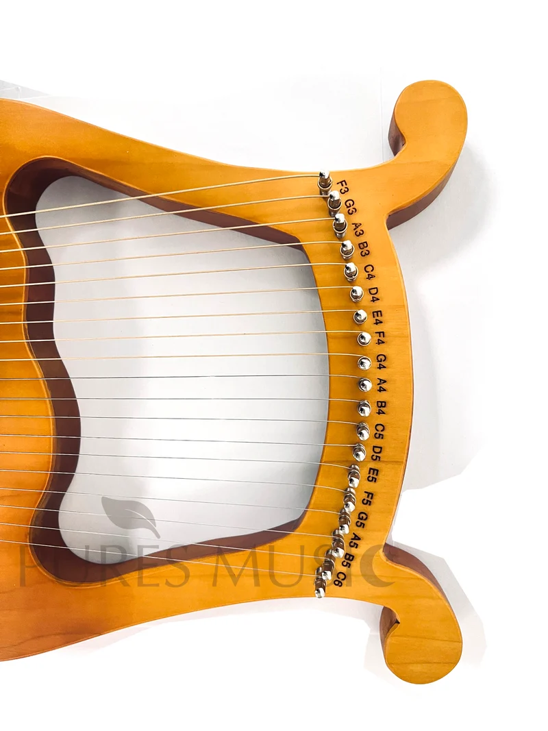 Lyre With Leaf Wreath Design Lyre Harp Relaxation Instrument for Beginners