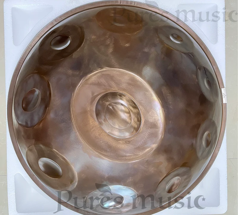 Vintage Organic Handpan Harmony Pan Customizable Notes Drum Instrument