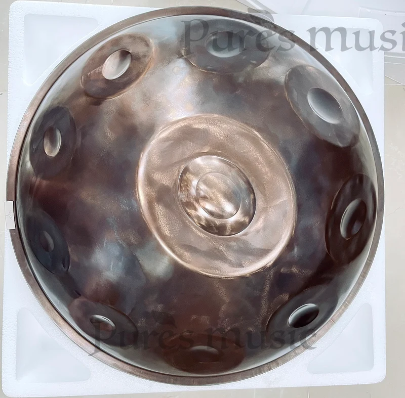 Vintage Organic Handpan Harmony Pan Customizable Notes Drum Instrument