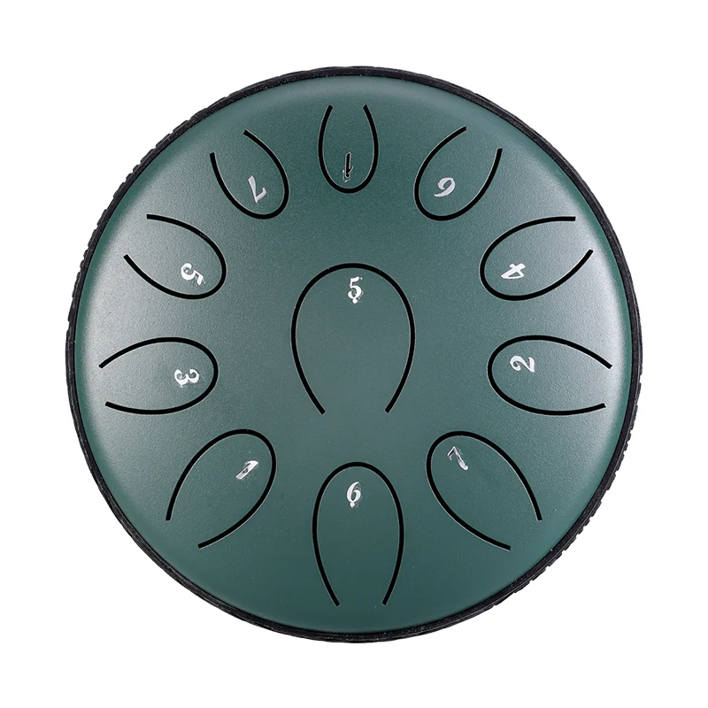 Hluru 6 Inch 11 Notes Steel Tongue Drum Rain Drum for Meditation