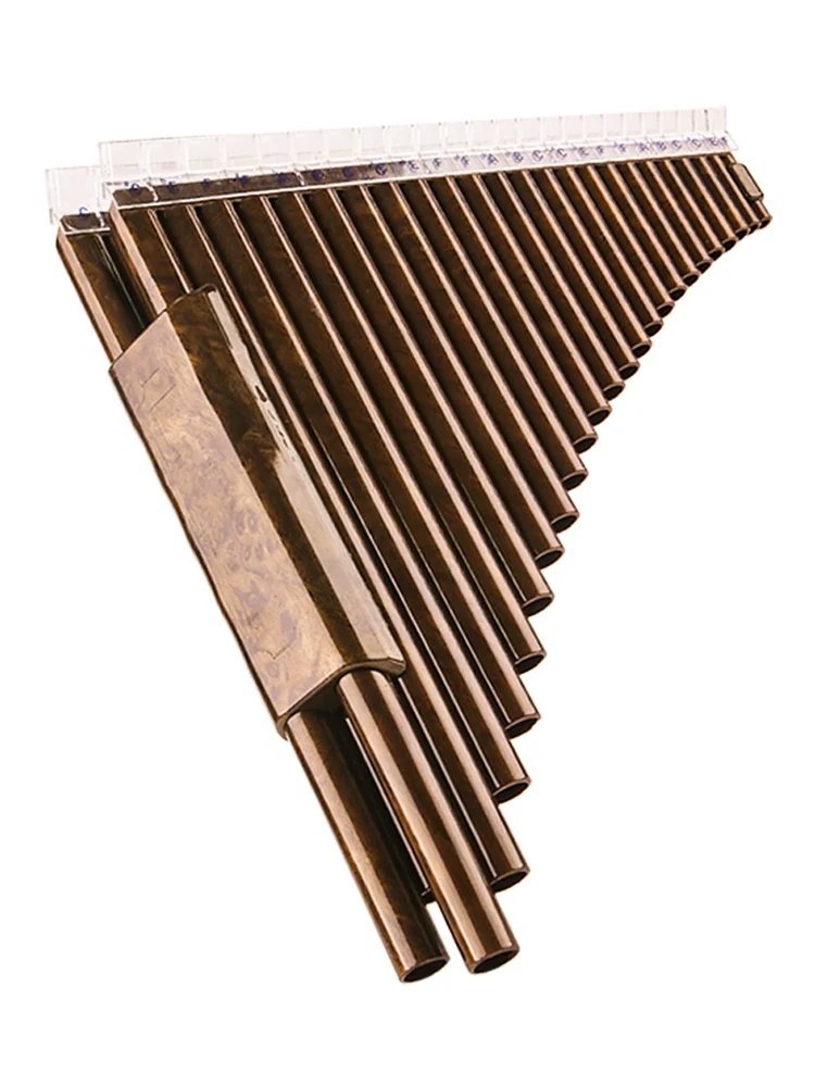 Chromatic Pan Flute Dual Double Pipes Instrument