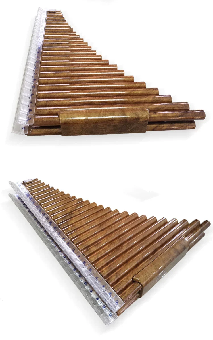 Chromatic Pan Flute Dual Double Pipes Instrument