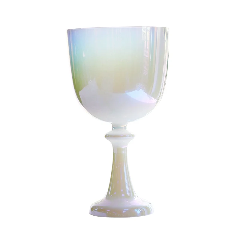 Mother of Pearl Crystal Chalice Quartz Singing Bowl for Sound Therapy Yoga