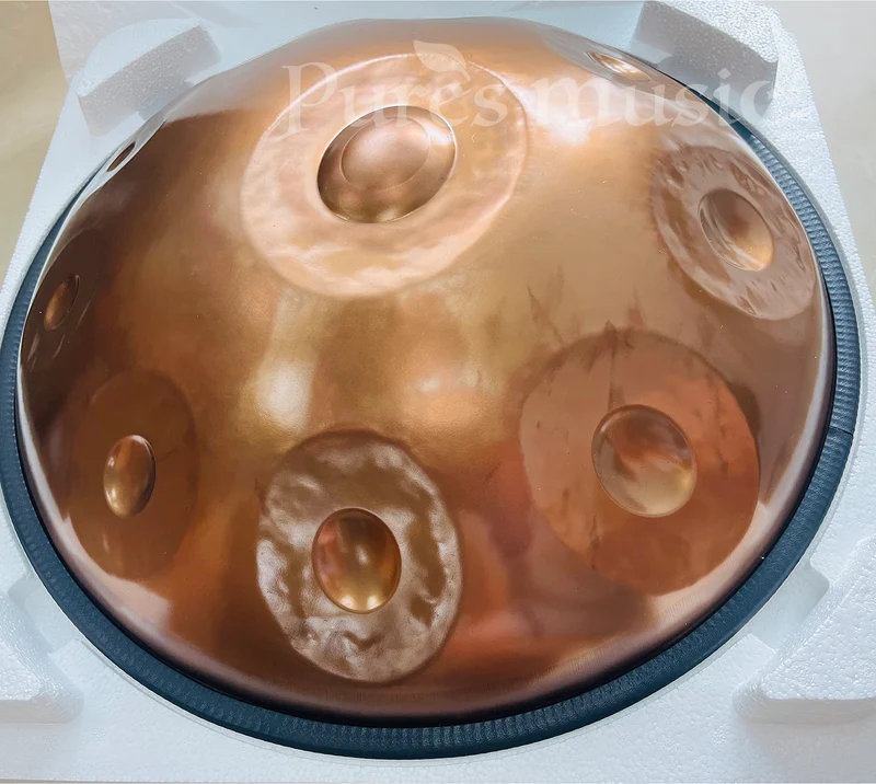 Professional Artisan Handpan Drum Golden Horizon Ember Steel Classic Style