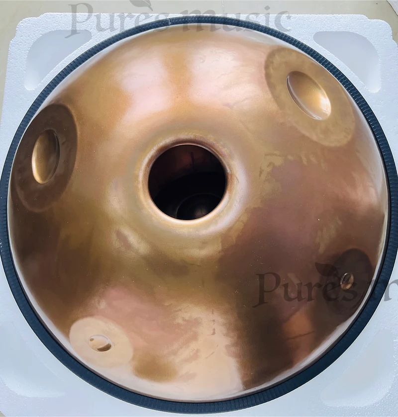 Professional Artisan Handpan Drum Golden Horizon Ember Steel Classic Style