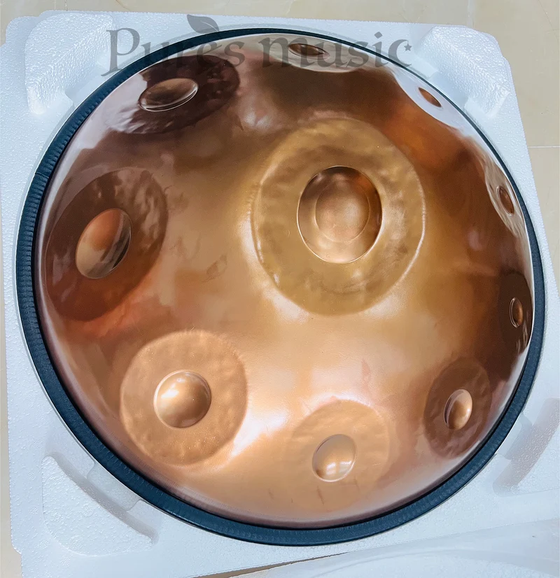 Professional Artisan Handpan Drum Golden Horizon Ember Steel Classic Style