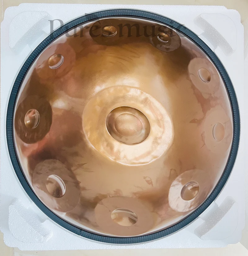 Professional Artisan Handpan Drum Golden Horizon Ember Steel Classic Style