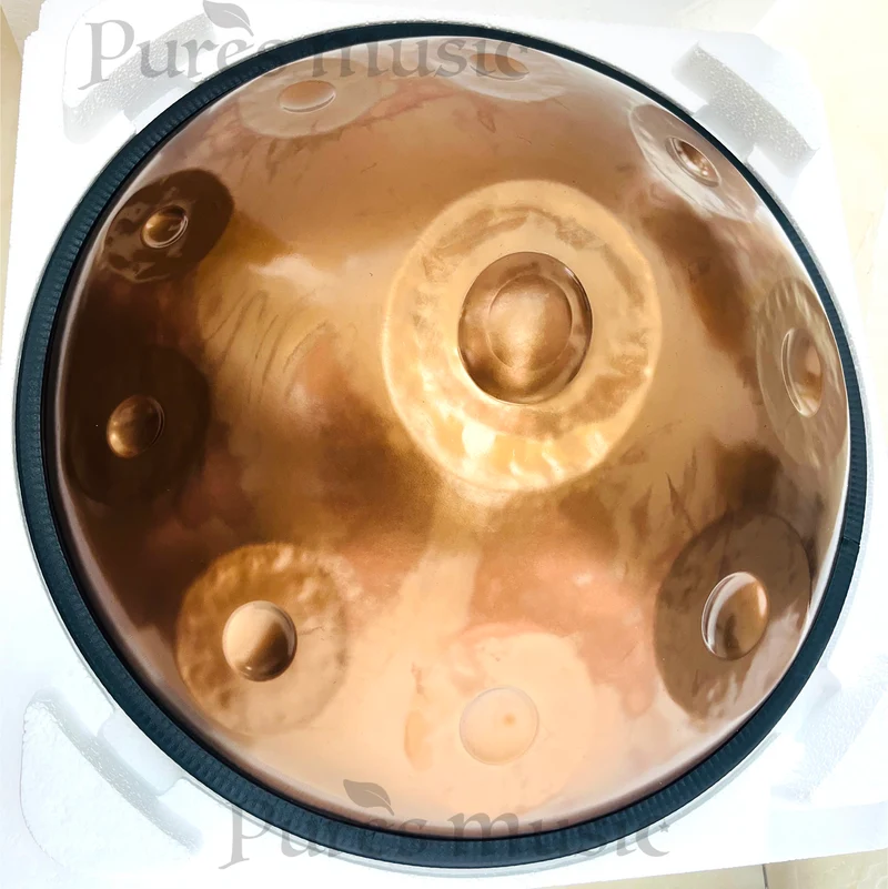 Professional Artisan Handpan Drum Golden Horizon Ember Steel Classic Style