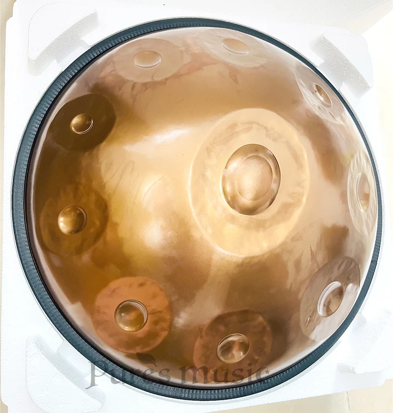 Professional Artisan Handpan Drum Golden Horizon Ember Steel Classic Style