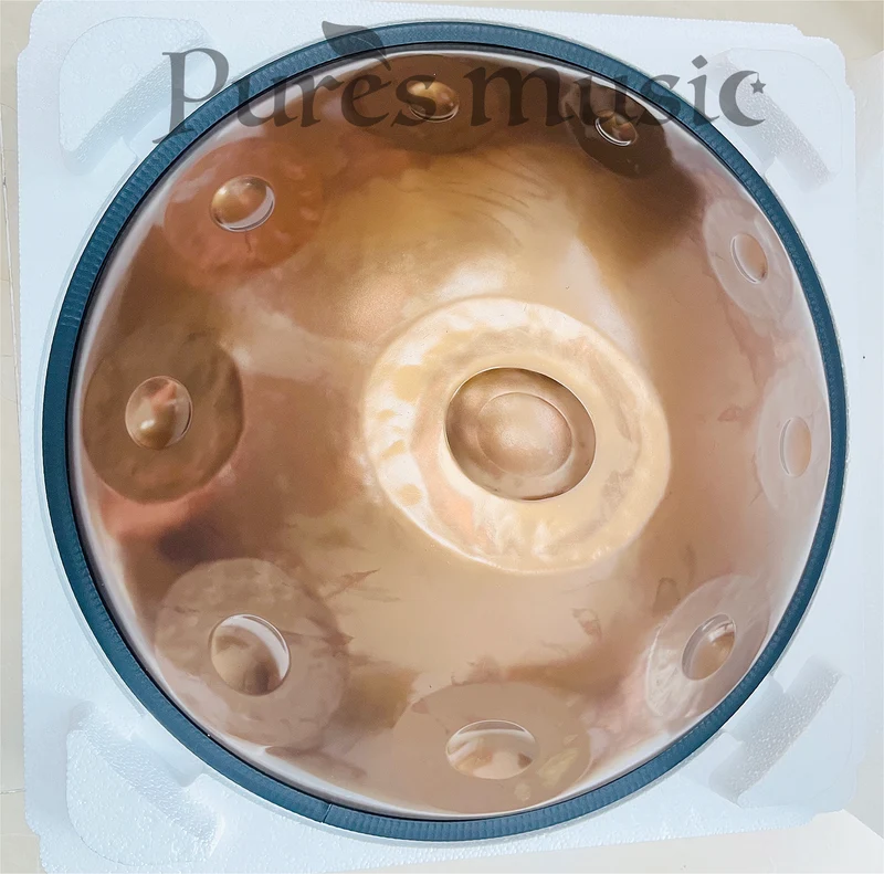 Professional Artisan Handpan Drum Golden Horizon Ember Steel Classic Style