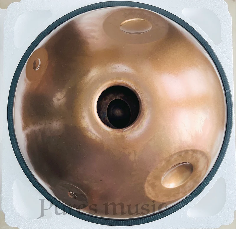 Professional Artisan Handpan Drum Golden Horizon Ember Steel Classic Style