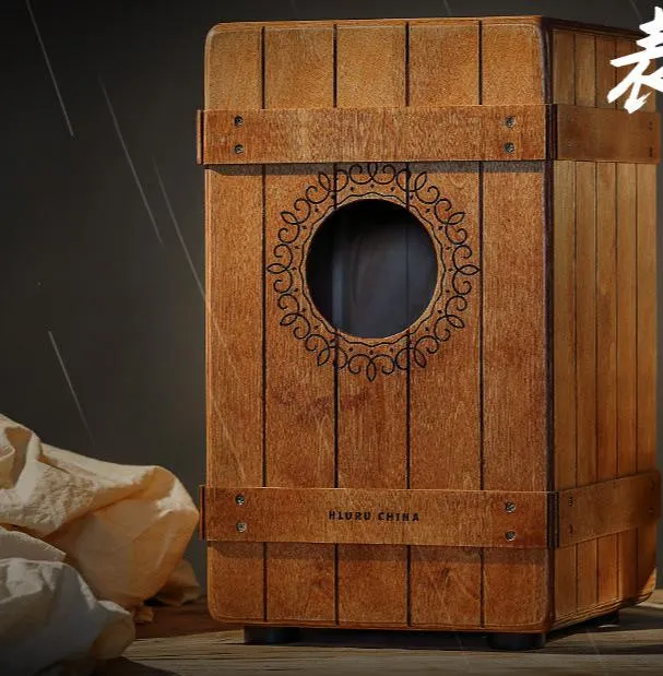 Hluru Cajon Box Drum TRE-Vermilion Bird Double-sided Wooden Percussion Box