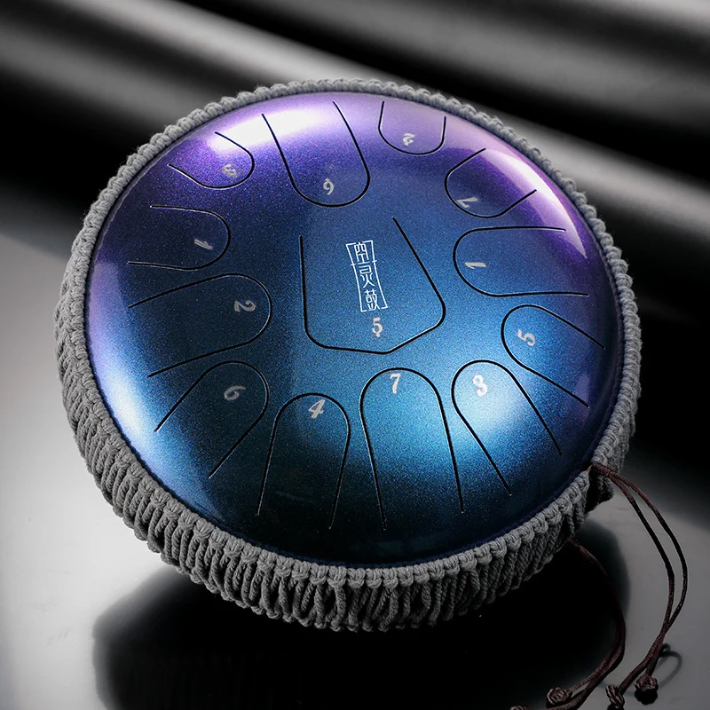 Hluru Steel Tongue Drum 12-inch 13 notes Tank drum C Major Tone April Yang Instrument