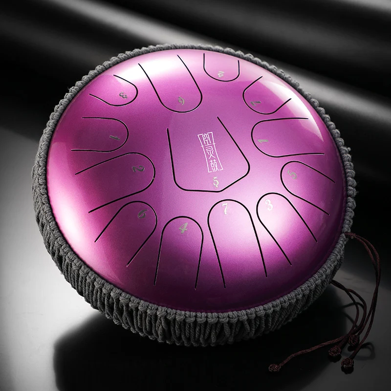 Hluru Steel Tongue Drum 12-inch 13 notes Tank drum C Major Tone April Yang Instrument