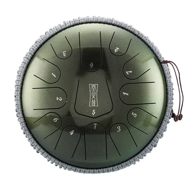 Hluru Steel Tongue Drum 12-inch 13 notes Tank drum C Major Tone April Yang Instrument