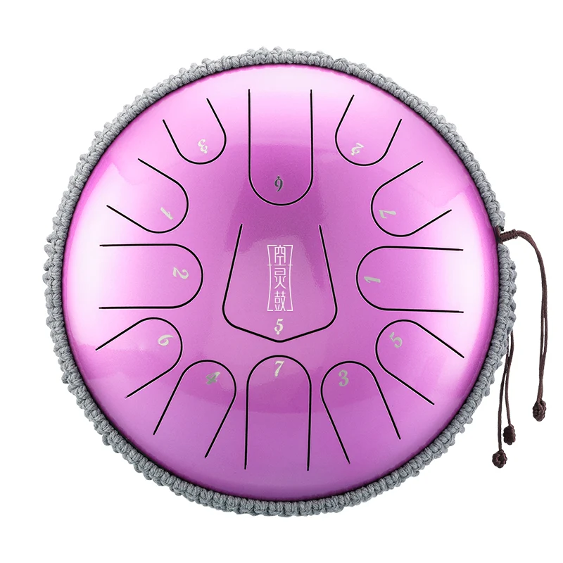 Hluru Steel Tongue Drum 12-inch 13 notes Tank drum C Major Tone April Yang Instrument