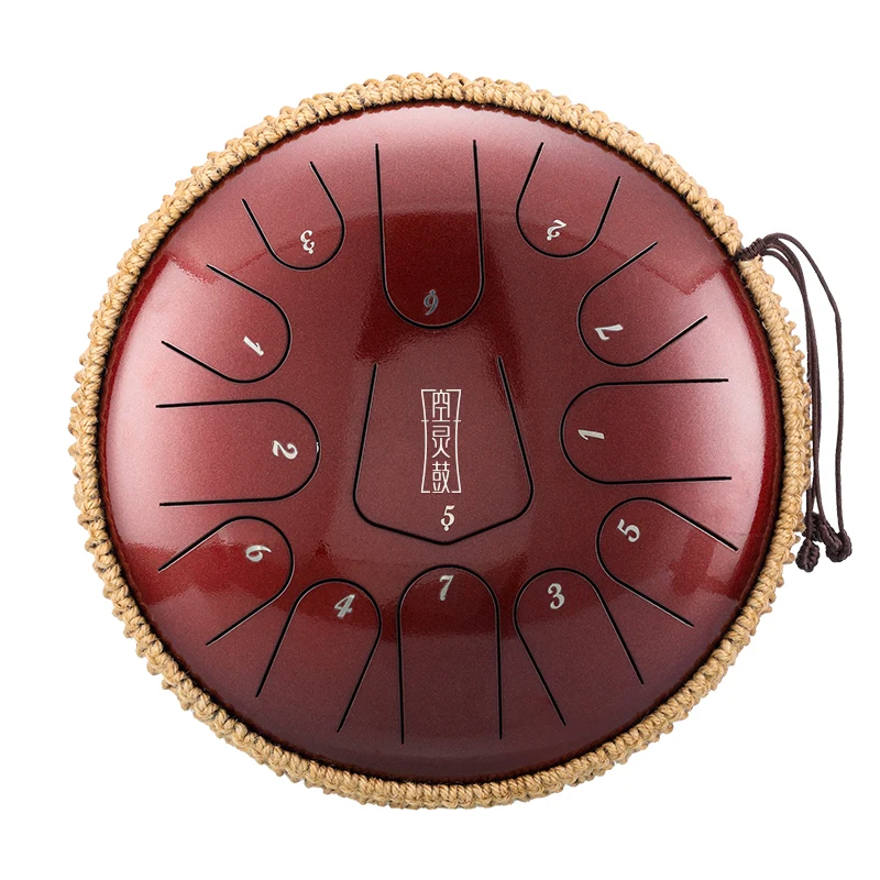 Hluru Steel Tongue Drum 12-inch 13 notes Tank drum C Major Tone April Yang Instrument