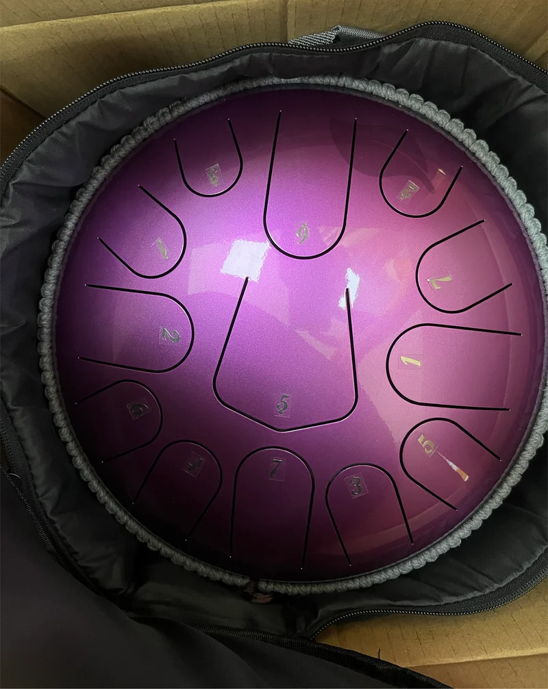 Hluru Tongue Drum 13.5-inch 15 notes Steel Tank drum Instrument