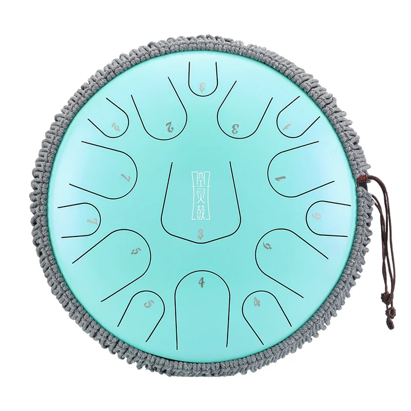 Hluru Tongue Drum 13.5-inch 15 notes Steel Tank drum Instrument