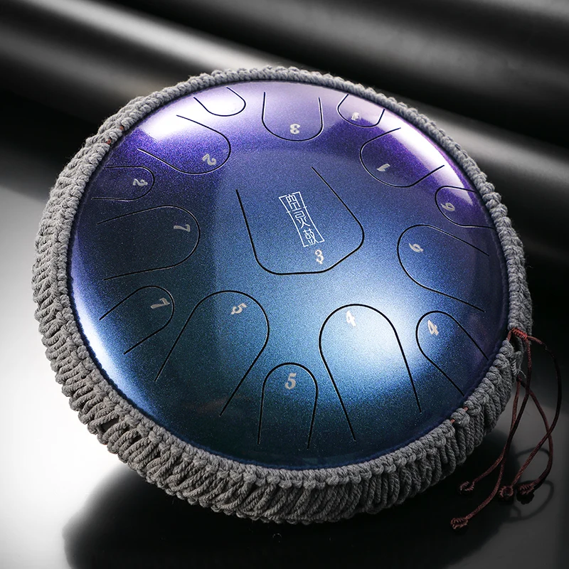 Hluru Tongue Drum 13.5-inch 15 notes Steel Tank drum Instrument