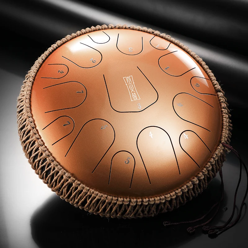 Hluru Tongue Drum 13.5-inch 15 notes Steel Tank drum Instrument