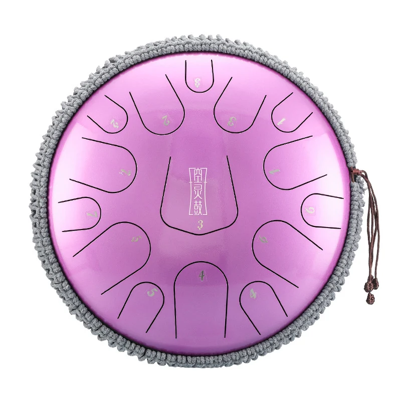 Hluru Tongue Drum 13.5-inch 15 notes Steel Tank drum Instrument