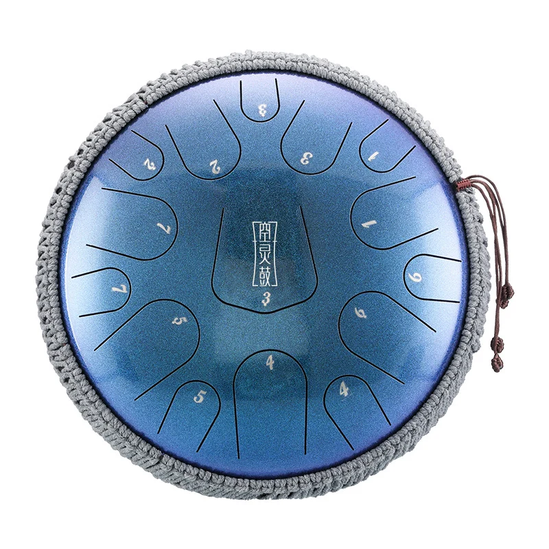 Hluru Tongue Drum 13.5-inch 15 notes Steel Tank drum Instrument