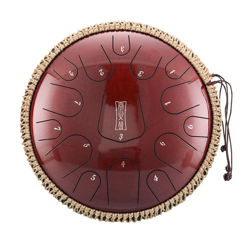 Hluru Tongue Drum 13.5-inch 15 notes Steel Tank drum Instrument