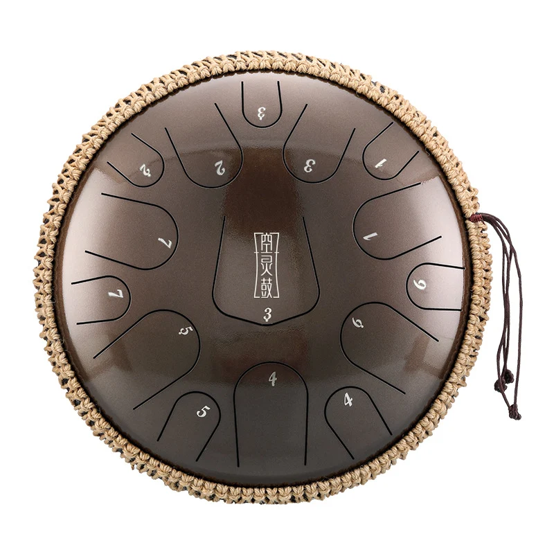 Hluru Tongue Drum 13.5-inch 15 notes Steel Tank drum Instrument