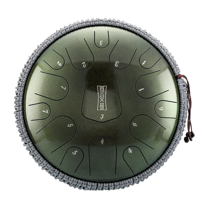 Hluru Tongue Drum 13.5-inch 15 notes Steel Tank drum Instrument